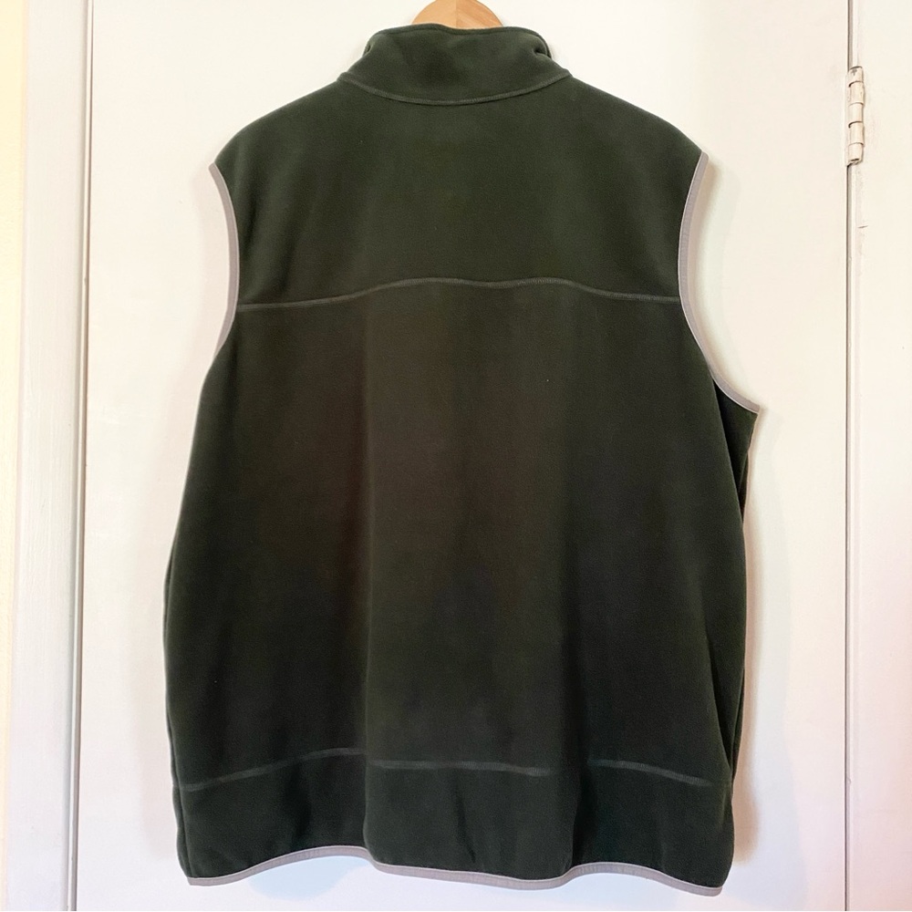 LL Bean Polartec Weather Channel Fleece Full Zip Vest Hunter Green XXL EUC - Picture 7 of 7